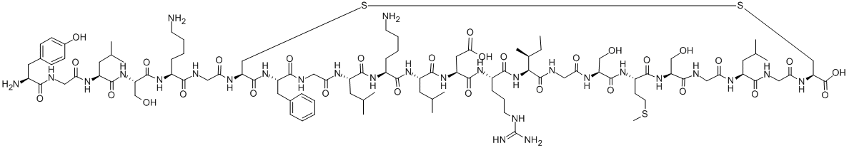 (TYR0)-C-TYPE NATRIURETIC PEPTIDE (32-53) (HUMAN, PORCINE, RAT) 结构式