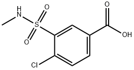 4-CHLORO-3-[(METHYLAMINO)SULFONYL]BENZOIC ACID 结构式