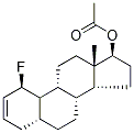 1-Fluoro-5α-androst-2-en-17β-ol Acetate 结构式