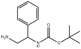 N-(2-氨基-1-苯基乙基)氨基甲酸叔丁酯 结构式