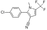 2-对氯苯基-1-甲基-5-三氟甲基吡咯-3-腈 结构式