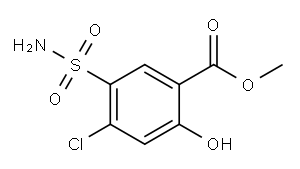 2-甲氧基-4-氯-5-氨磺酰基苯甲酸 结构式