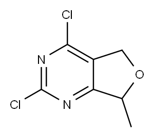 2,4-二氯-7-甲基-5,7-二氢呋喃并[3,4-D]嘧啶 结构式