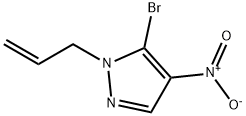 1-烯丙基-5-溴-4-硝基-1H-吡唑 结构式