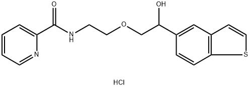 1-(Benzo(b)thiophen-5-yl)-2-(1-(nicotinoylamino)ethoxy)ethanol hydroch loride 结构式