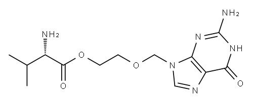DL-Valine, 2-[(2-amino-1,6-dihydro-6-oxo-9H-purin-9-yl)methoxy]ethyl ester 结构式