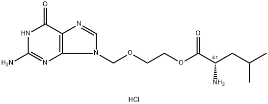 L-Leucine 2-[(2-AMino-1,6-dihydro-6-oxo-9H-purin-9-yl)Methoxy]ethyl Ester Hydrochloride 结构式