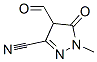 1H-Pyrazole-3-carbonitrile, 4-formyl-4,5-dihydro-1-methyl-5-oxo- (9CI) 结构式