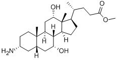 (3a,5b,7a,12a)-3-氨基-7,12-二羟基胆甾烷-24-酸甲酯 结构式