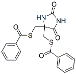 5,5-bis(benzoylsulfanylmethyl)imidazolidine-2,4-dione 结构式