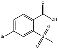 2-甲砜基-4-溴苯甲酸 结构式