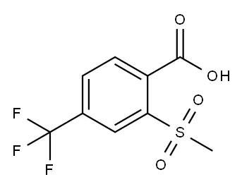 2-甲基磺酰基-4-三氟甲基苯甲酸 结构式