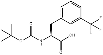 BOC-L-3-三氟甲基苯丙氨酸 结构式