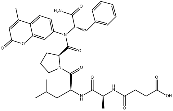 SUC-ALA-LEU-PRO-PHE-AMC 结构式