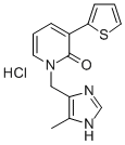 1-((5-Methyl-1H-imidazol-4-yl)methyl)-3-(2-thienyl)-2(1H)-pyridinone m onohydrochloride 结构式