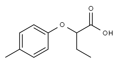 2-(4-甲基苯氧基)丁酸 结构式