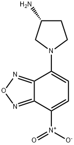 R-(-)-4-硝基-7-(3-氨基吡咯啉)2,1,3-苯并唑 结构式