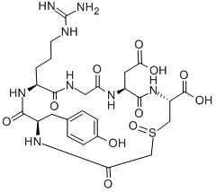 CYCLO(-D-TYR-ARG-GLY-ASP-CYS(CARBOXYMETHYL)-OH) SULFOXIDE 结构式