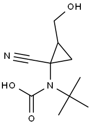 Carbamic acid, [1-cyano-2-(hydroxymethyl)cyclopropyl]-, 1,1-dimethylethyl 结构式