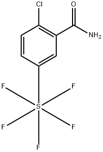 2-Chloro-5-(pentafluorosulfur)benzamide 结构式