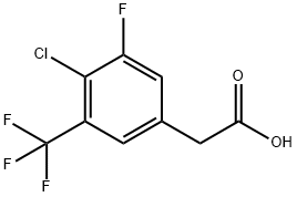 4-Chloro-3-fluoro-5-(trifluoromethyl)phenylaceticacid 结构式