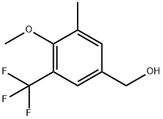 4-Methoxy-3-methyl-5-(trifluoromethyl)benzyl alcohol 结构式