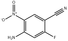 2-氟-4-氨基-5-硝基苯甲腈 结构式