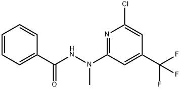 Benzoic acid N'-(6-chloro-4-trifluoromethyl-pyridin-2-yl)-N'-methyl-hydrazide 结构式