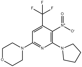 4-(5-Nitro-6-pyrrolidin-1-yl-4-trifluoromethyl-pyridin-2-yl)-morpholine 结构式