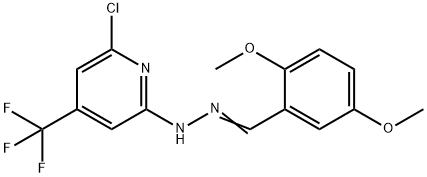 2-氯-6-(2-(2,5-二甲氧基苯亚甲基)肼基)-4-(三氟甲基)吡啶 结构式