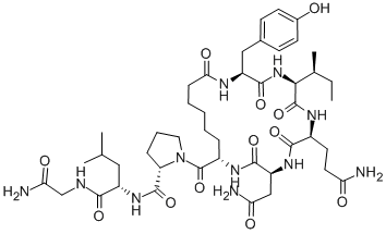 TYR-ILE-GLN-ASN-ASU-PRO-LEU-GLY-NH2: YIQN-ASU-PLG-NH2 结构式