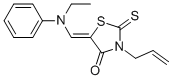 3-烯丙基-5-(N-乙基苯胺基)亚甲基-2-硫杂噻唑啉-4-酮 结构式