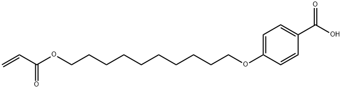 4-(10-ACRYLOYLOXY-N-DEC-1-YLOXY)BENZOIC ACID 结构式