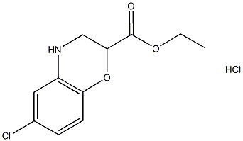 6-氯-3,4-二氢-2H-苯并[B][1,4]恶嗪-2-羧酸乙酯盐酸盐 结构式