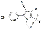 4-溴-1-溴甲基-2-对氯苯基-5-三氟甲基吡咯-3-腈 结构式