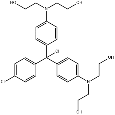 4,4`-(Α,4-二氯亚苄基)双[2,2`-(苯胺)二乙醇] 结构式