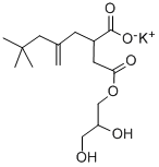 4-(2,3-二羟基丙基)-2-(2-亚甲基-4,4-二甲基戊基)琥珀酸酯 钾盐 溶液 结构式