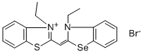 2-[(3-ETHYL-BENZOTHIAZOLIUM-2-YL)-METHYLEN]-3-ETHYL-2,3-DIHYDROBEZOSELENAZOL BROMIDE 结构式