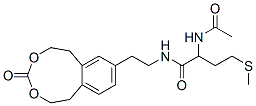 Carbonic acid, 4-[2-[[2-(acetylamino)-4-(methylthio)-1-oxobutyl]amino]ethyl]-1,2-phenylene diethyl ester, (+-)- 结构式