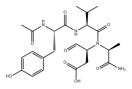 乙酰基-酪氨酰-缬氨酰-丙氨酰-天冬氨醛 结构式