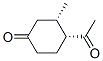 Cyclohexanone, 4-acetyl-3-methyl-, cis- (9CI) 结构式