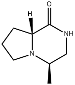 Pyrrolo[1,2-a]pyrazin-1(2H)-one, hexahydro-4-methyl-, (4R-cis)- (9CI) 结构式