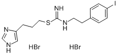 N-[2-[4-(碘-125I)苯基]乙基]氨基亚氨基硫代甲酸 3-(1H-咪唑-5-基)丙酯 结构式
