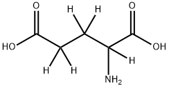 DL-谷氨酸-2,3,3,4,4-D5 结构式