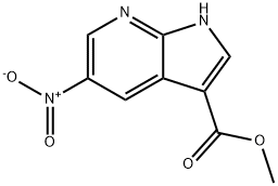 methyl 5-nitro-1H-pyrrolo[2,3-b]pyridine-3-carboxylate 结构式