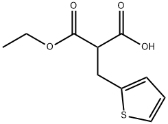 (2-噻吩基甲基)丙二酸单乙酯 结构式