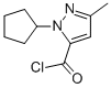 1H-Pyrazole-5-carbonyl chloride, 1-cyclopentyl-3-methyl- (9CI) 结构式