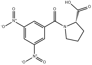 N-(3,5-Dinitrobenzoyl)-DL-proline 结构式