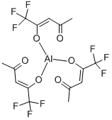 三(三氟-2,4-戊二酮酰)铝 结构式