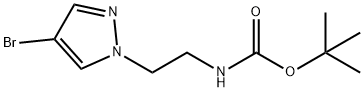 2-(4-溴-1H-吡唑-1-基)乙基氨基甲酸叔丁酯 结构式